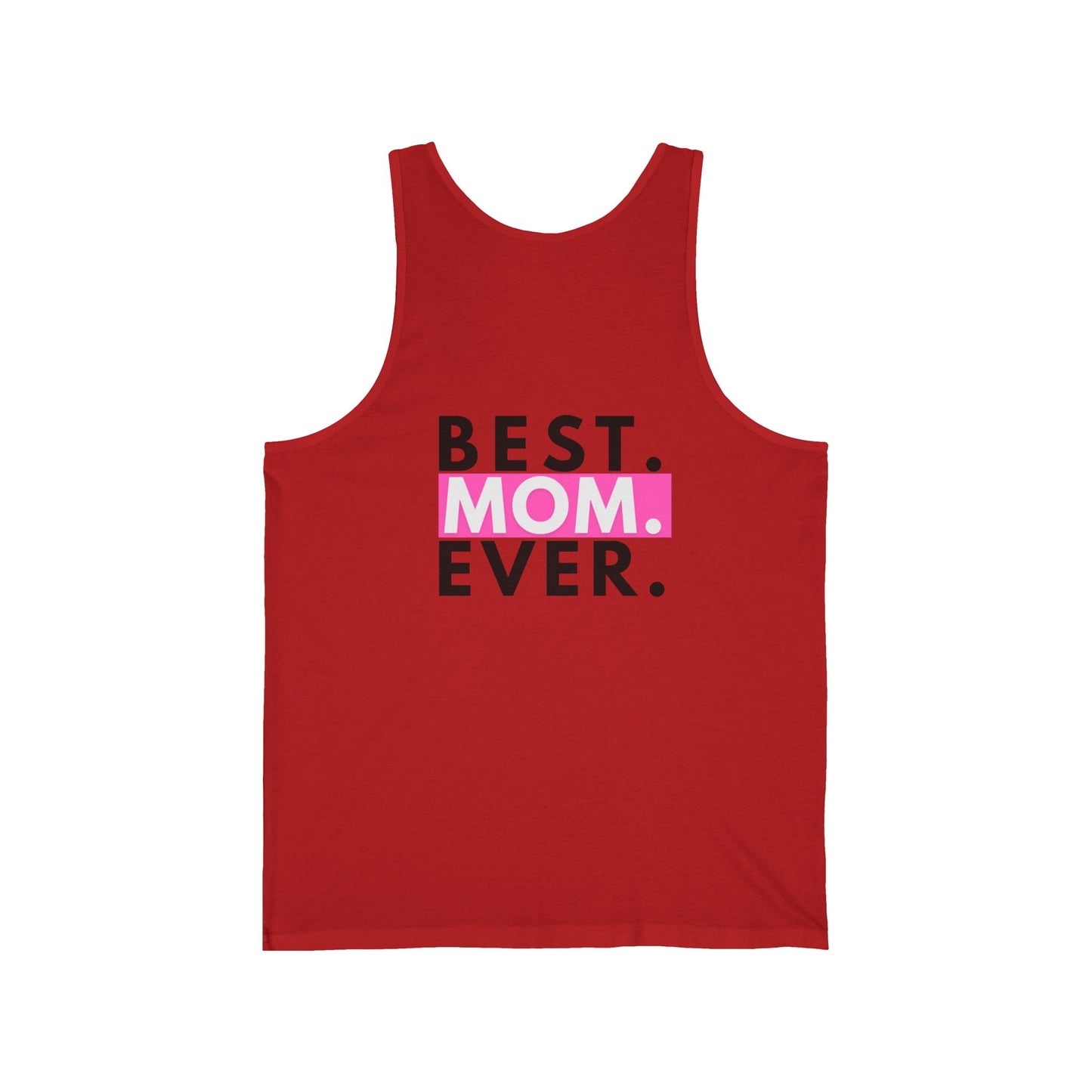 Heartfelt Tank Top for Moms | Best Mom Ever Jersey Tank | Gift for Mother's Day, Summer Wear, Casual Style, Family Reunion
