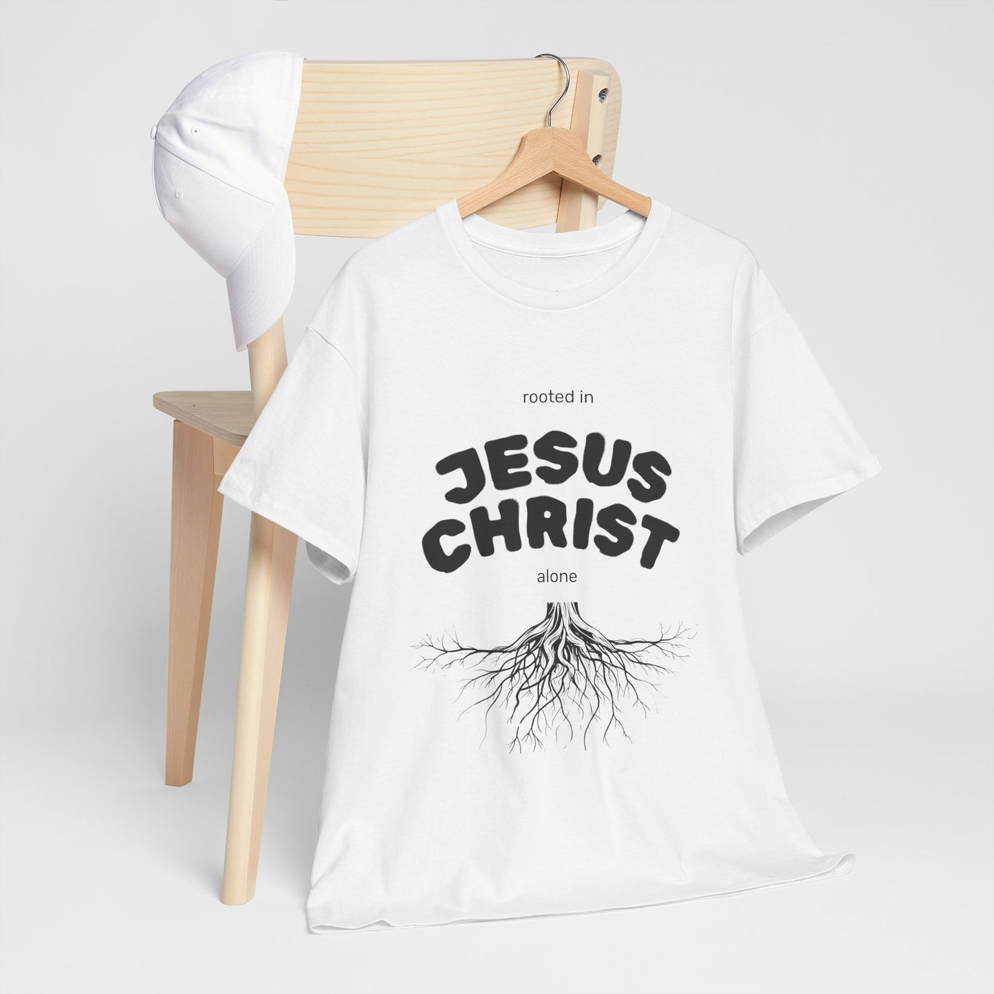 Rooted in Jesus Christ Unisex Heavy Cotton Tee, Christian Apparel, Faith-Based T-Shirt, Spiritual Gift, Religious Wear, Unisex Tee