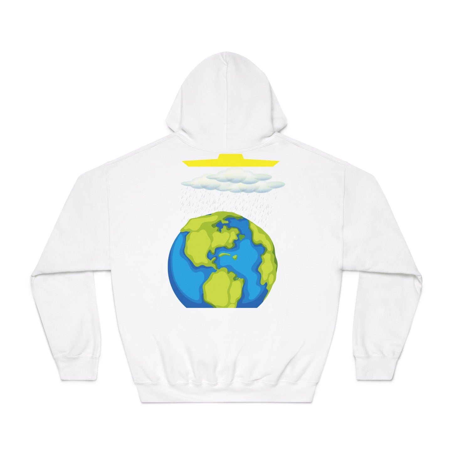 Inspirational Hooded Sweatshirt - Earth & Heavens Design, Unisex Hoodie, Religious Apparel, God Quote Sweatshirt, Gift for Believers