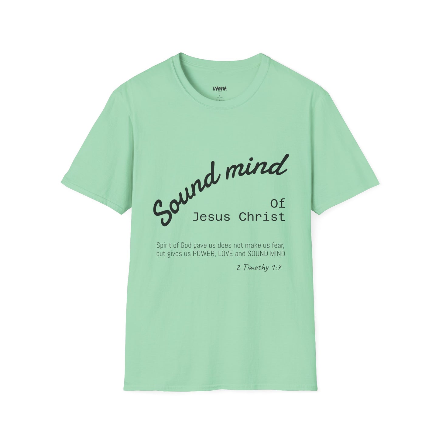Unisex Christian Inspirational T-Shirt, Sound Mind Jesus Christ Tee, Faith-Based Gift, Spiritual Apparel, Religious Fashion
