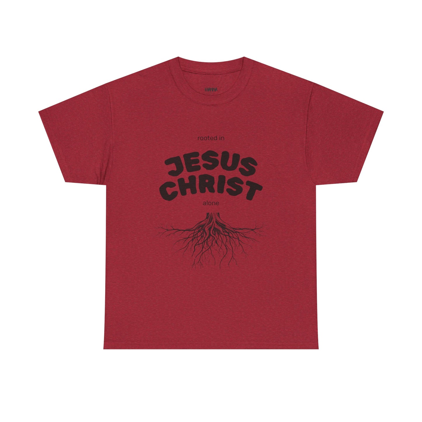 Rooted in Jesus Christ Unisex Heavy Cotton Tee, Christian Apparel, Faith-Based T-Shirt, Spiritual Gift, Religious Wear, Unisex Tee