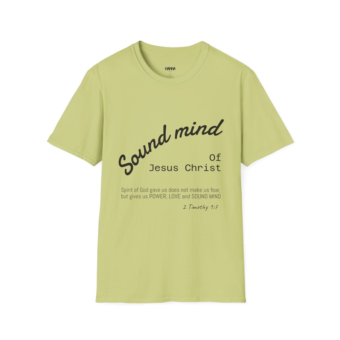 Unisex Christian Inspirational T-Shirt, Sound Mind Jesus Christ Tee, Faith-Based Gift, Spiritual Apparel, Religious Fashion