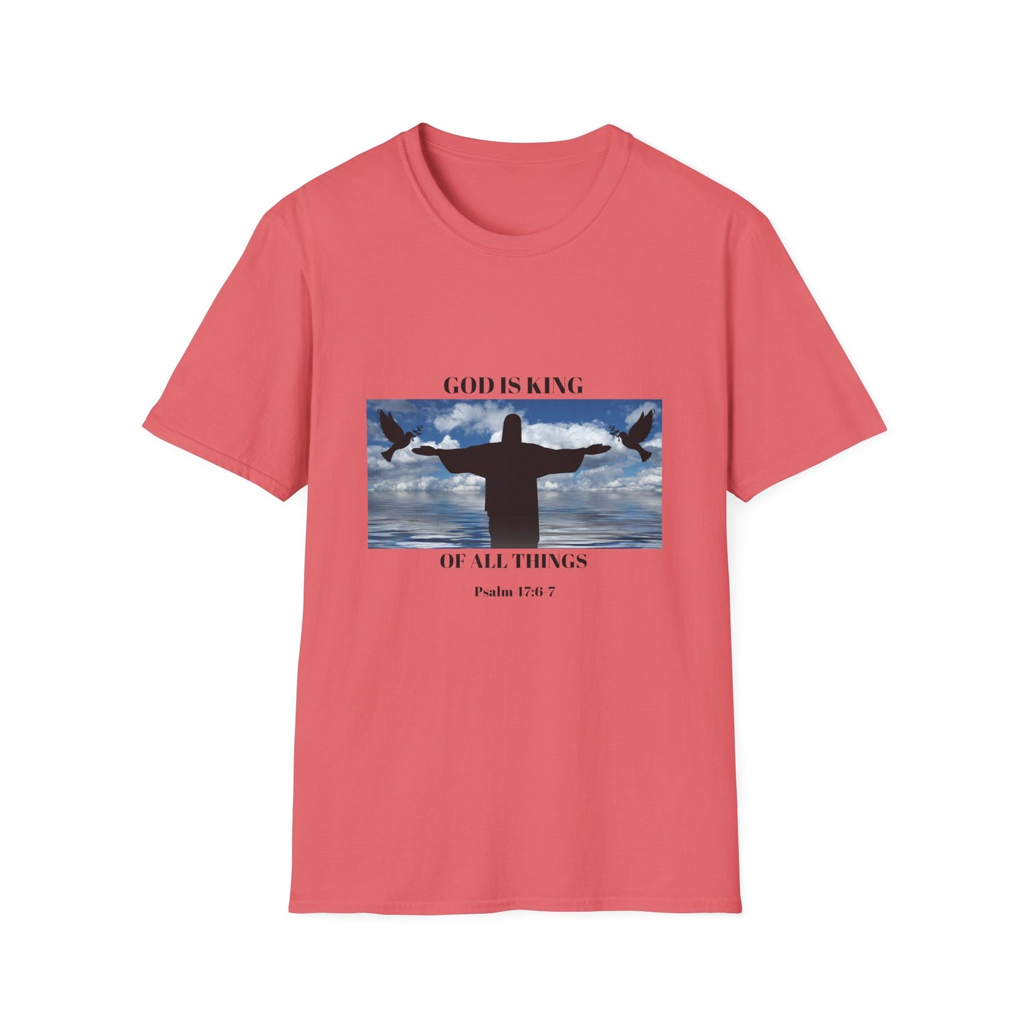 God Is King Unisex Softstyle T-Shirt | Psalm 147:5 | Faith-Inspired Apparel