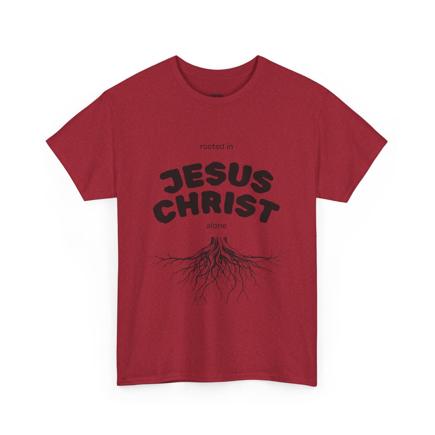 Rooted in Jesus Christ Unisex Heavy Cotton Tee, Christian Apparel, Faith-Based T-Shirt, Spiritual Gift, Religious Wear, Unisex Tee