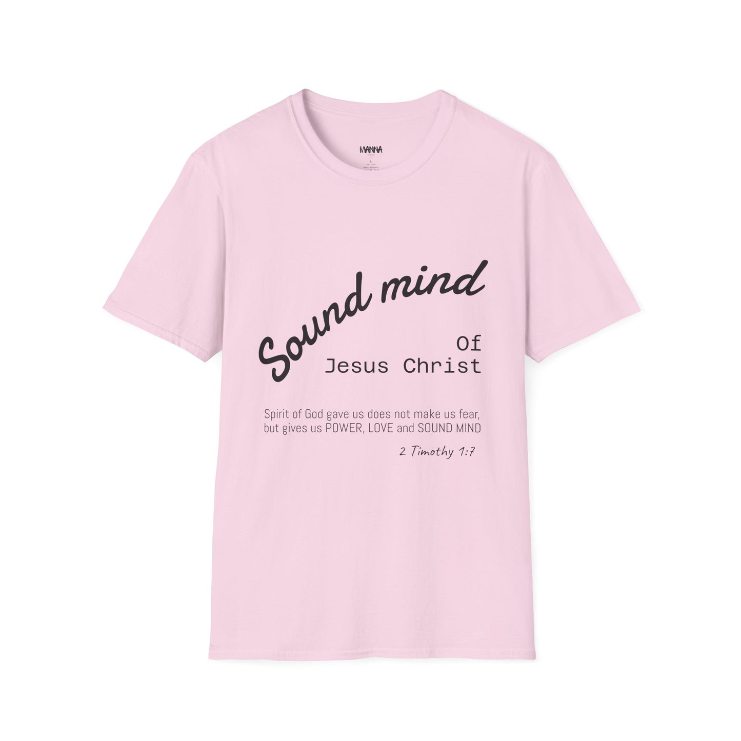 Unisex Christian Inspirational T-Shirt, Sound Mind Jesus Christ Tee, Faith-Based Gift, Spiritual Apparel, Religious Fashion
