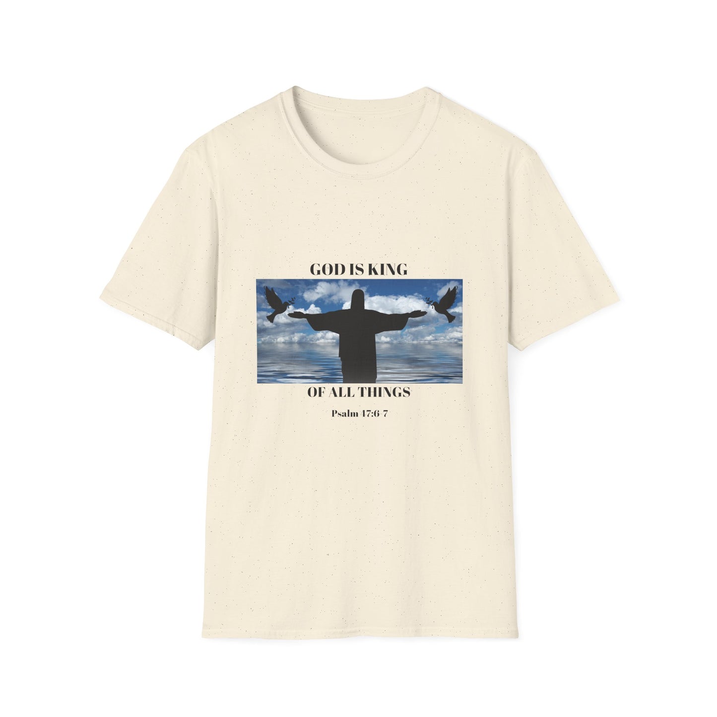 God Is King Unisex Softstyle T-Shirt | Psalm 147:5 | Faith-Inspired Apparel
