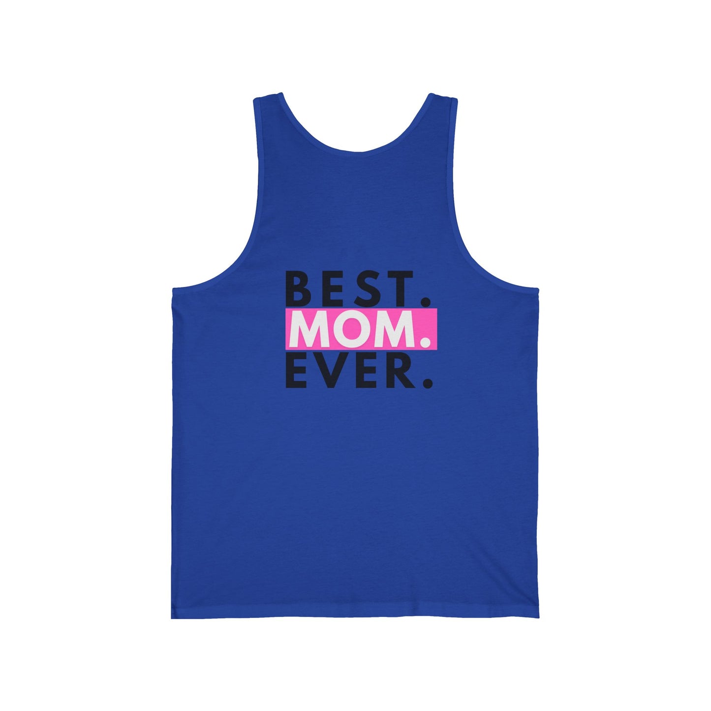 Heartfelt Tank Top for Moms | Best Mom Ever Jersey Tank | Gift for Mother's Day, Summer Wear, Casual Style, Family Reunion