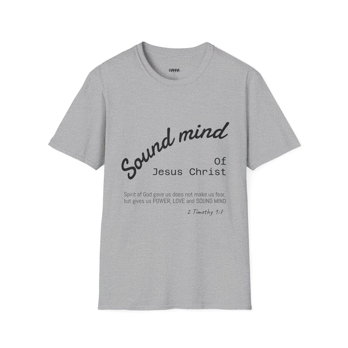 Unisex Christian Inspirational T-Shirt, Sound Mind Jesus Christ Tee, Faith-Based Gift, Spiritual Apparel, Religious Fashion
