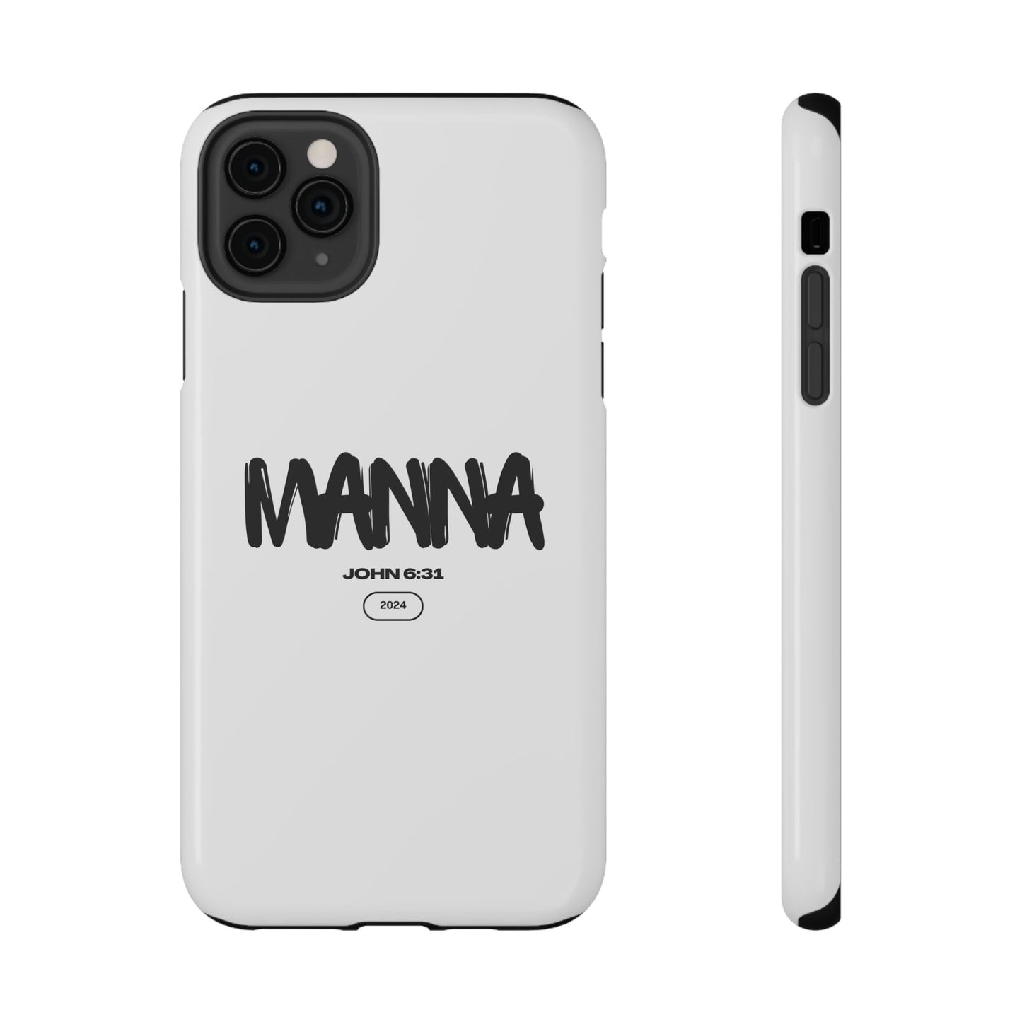 Manna Bible Verse Impact-Resistant Phone Case - Stylish Protection for Faithful Souls