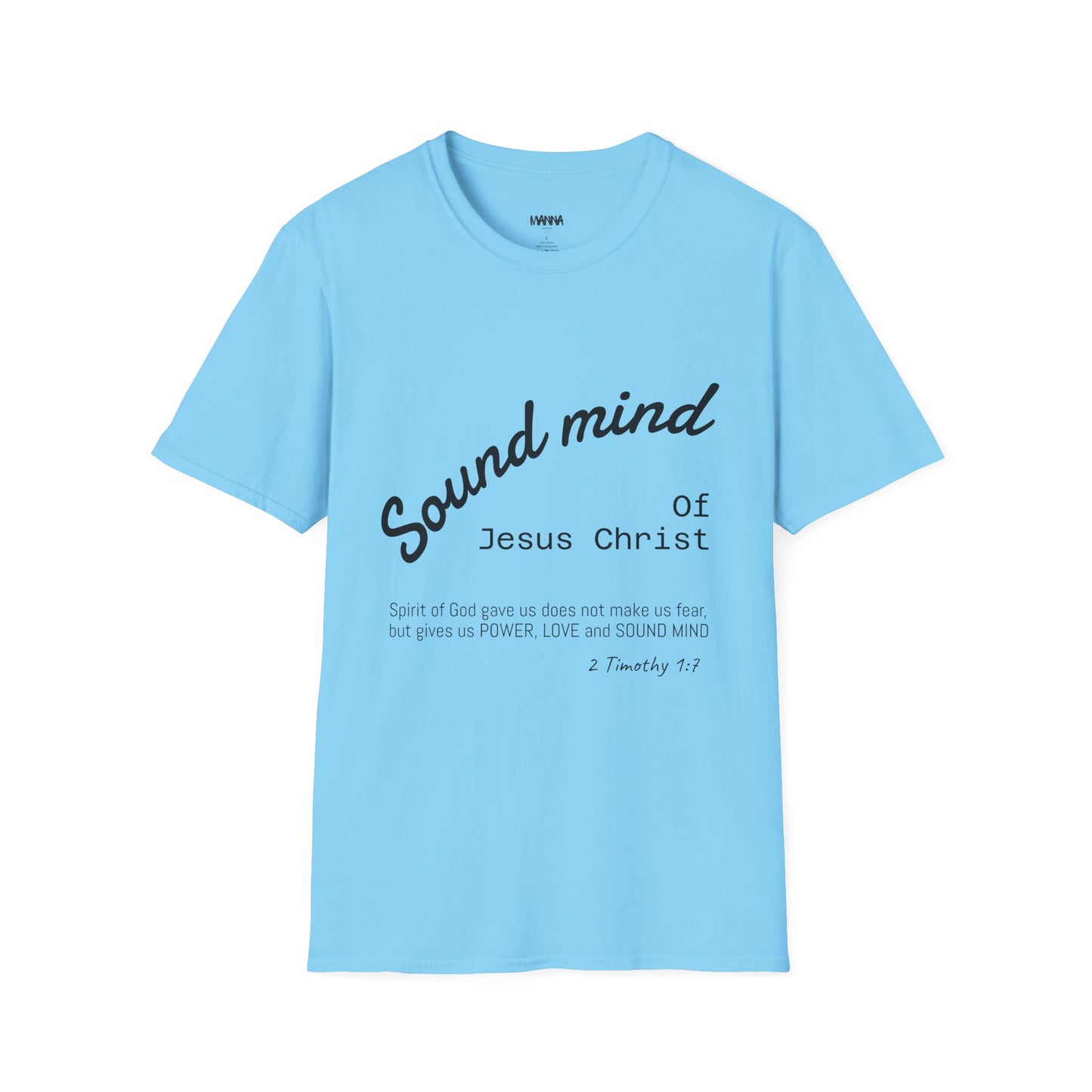 Unisex Christian Inspirational T-Shirt, Sound Mind Jesus Christ Tee, Faith-Based Gift, Spiritual Apparel, Religious Fashion