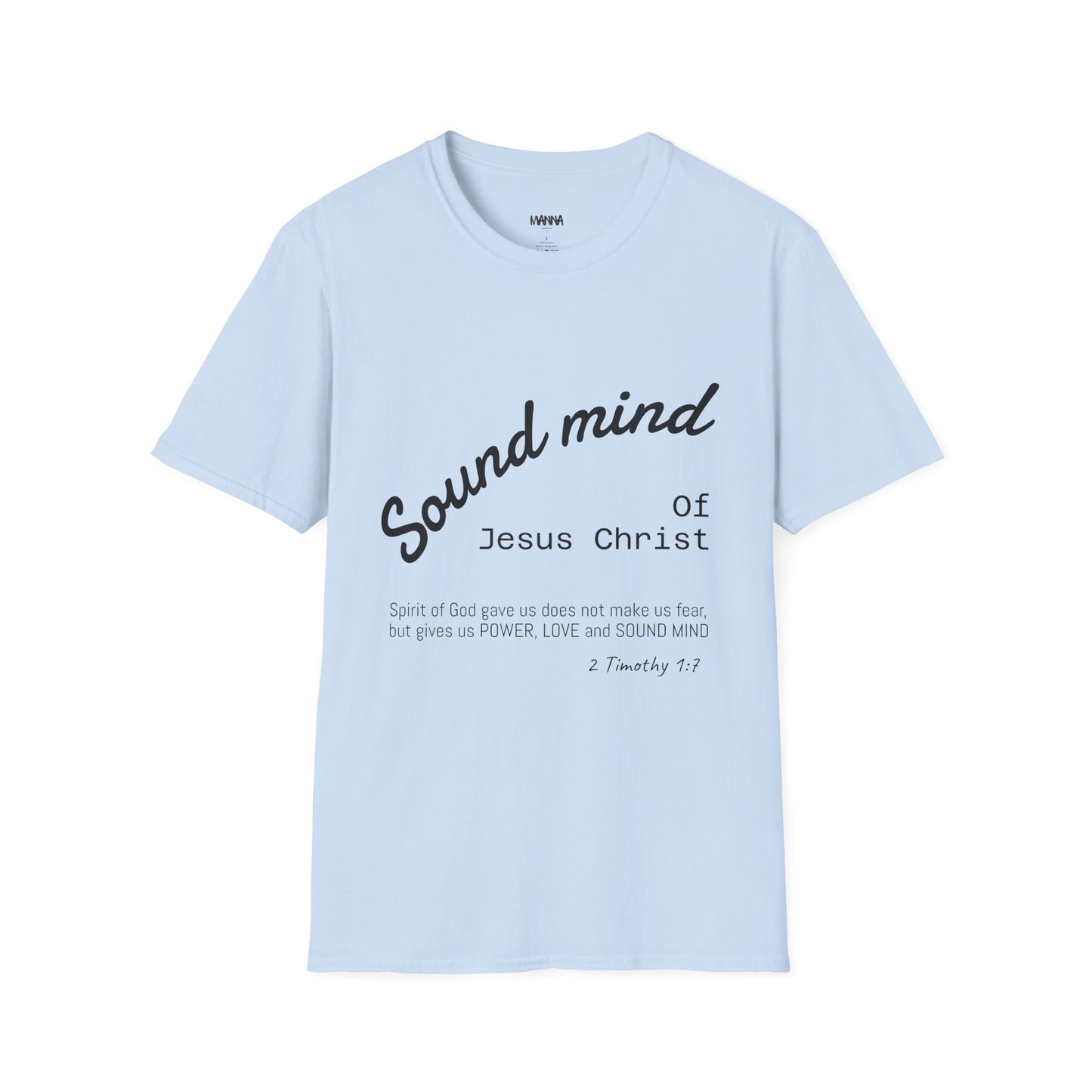 Unisex Christian Inspirational T-Shirt, Sound Mind Jesus Christ Tee, Faith-Based Gift, Spiritual Apparel, Religious Fashion