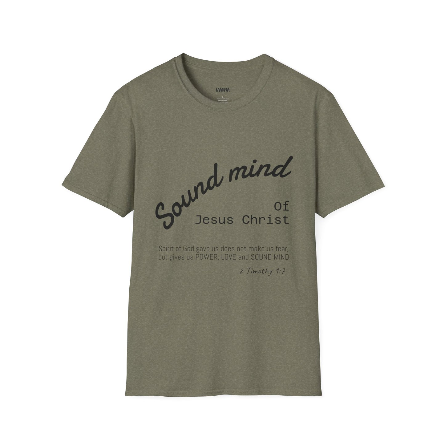 Unisex Christian Inspirational T-Shirt, Sound Mind Jesus Christ Tee, Faith-Based Gift, Spiritual Apparel, Religious Fashion