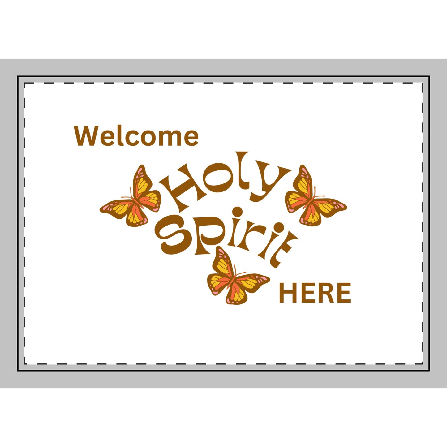 Welcome Holy Spirit Butterfly Rug
