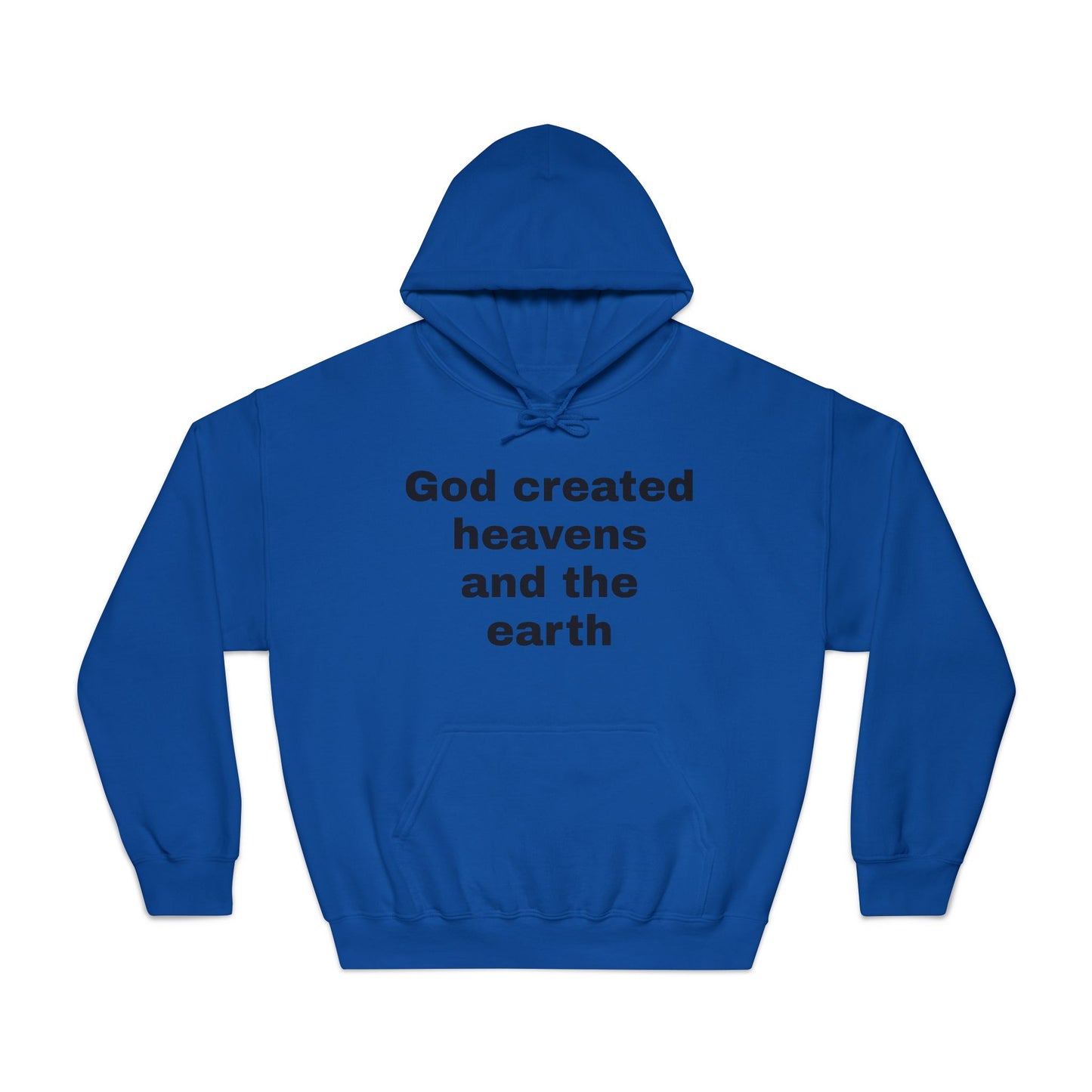 Inspirational Hooded Sweatshirt - Earth & Heavens Design, Unisex Hoodie, Religious Apparel, God Quote Sweatshirt, Gift for Believers