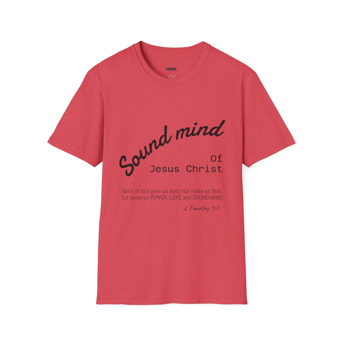 Unisex Christian Inspirational T-Shirt, Sound Mind Jesus Christ Tee, Faith-Based Gift, Spiritual Apparel, Religious Fashion