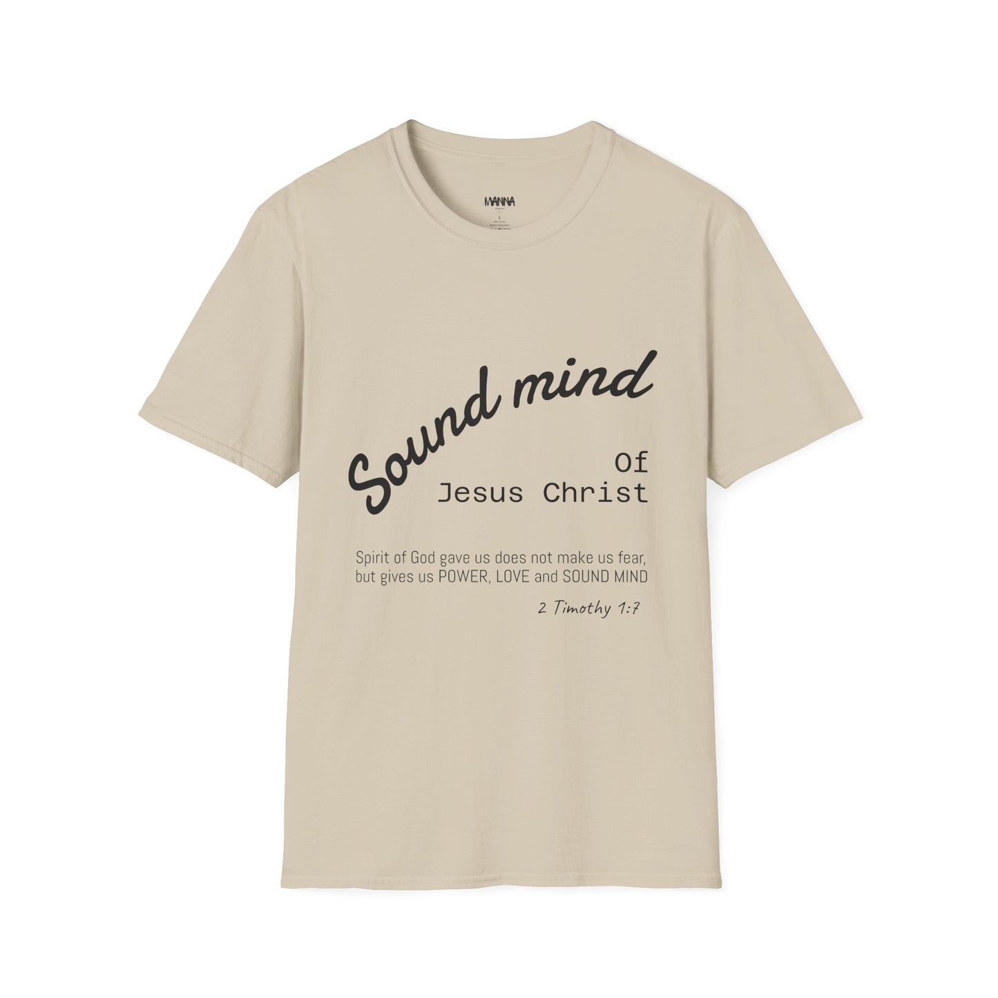 Unisex Christian Inspirational T-Shirt, Sound Mind Jesus Christ Tee, Faith-Based Gift, Spiritual Apparel, Religious Fashion