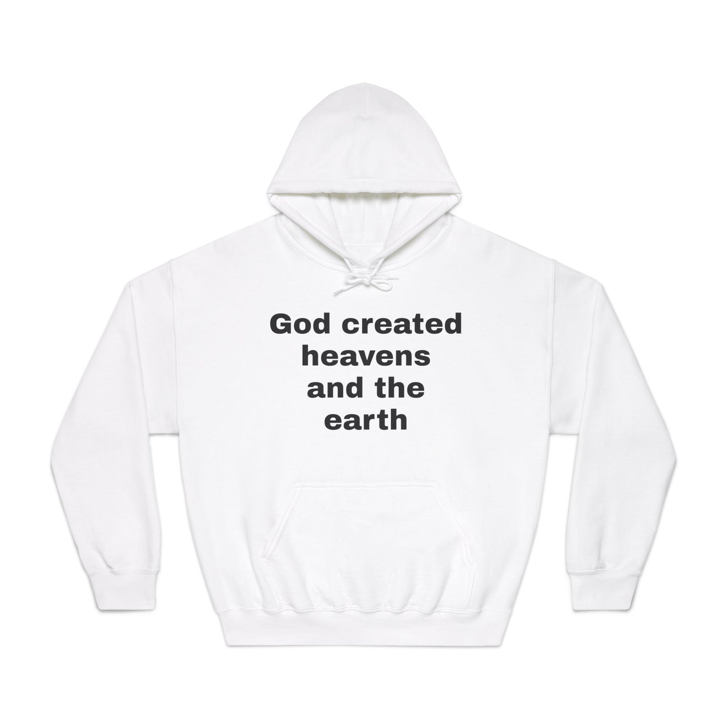 Inspirational Hooded Sweatshirt - Earth & Heavens Design, Unisex Hoodie, Religious Apparel, God Quote Sweatshirt, Gift for Believers