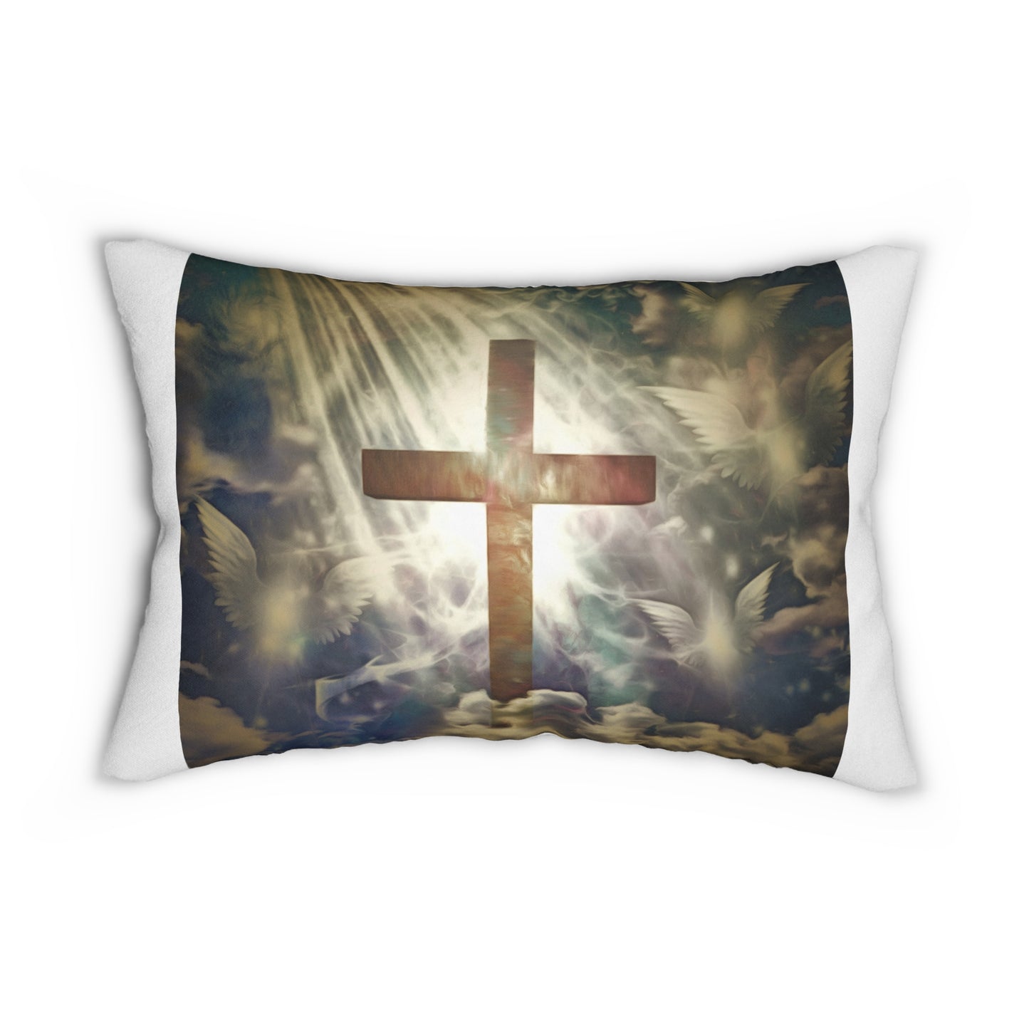 Inspirational Lumbar Pillow, Christian Decor, Religious Home Accent, Faith-Based Gift, Church and Spiritual Decor