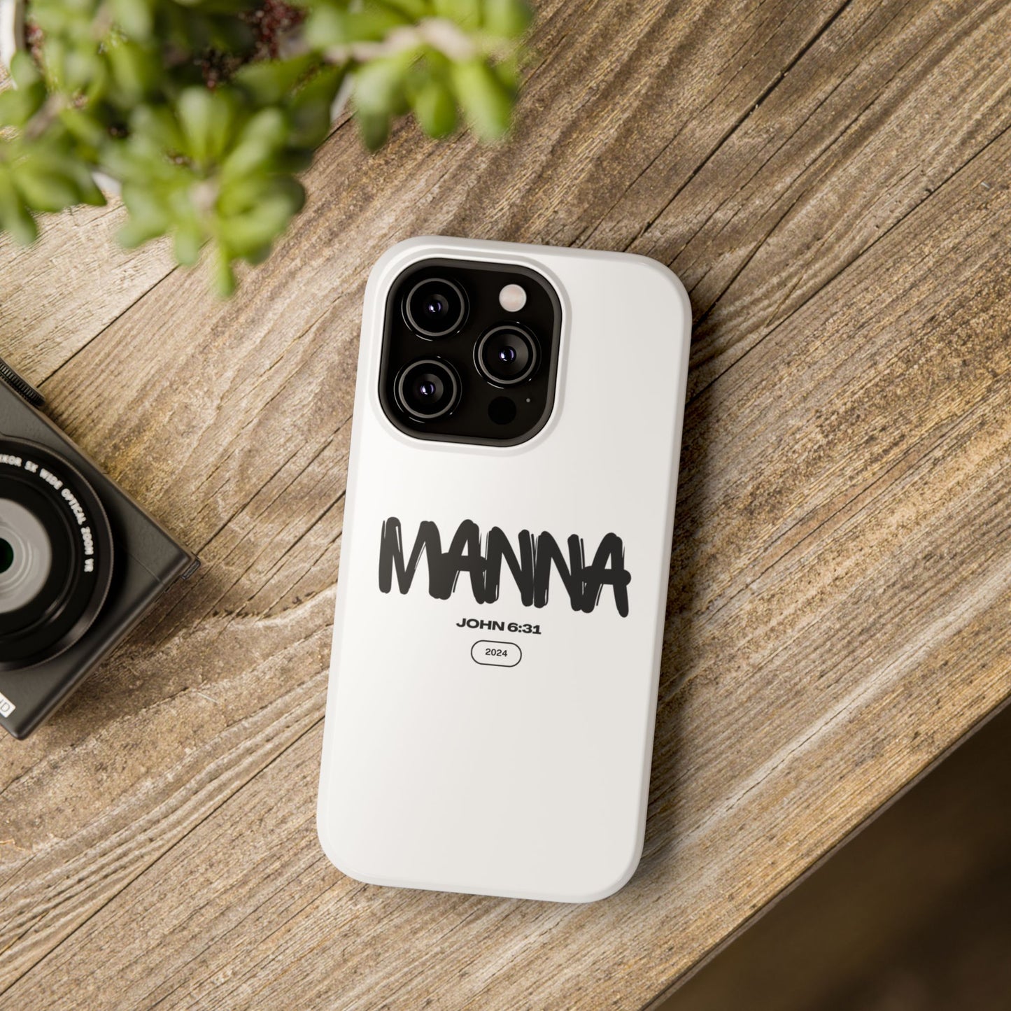 Manna Bible Verse Impact-Resistant Phone Case - Stylish Protection for Faithful Souls