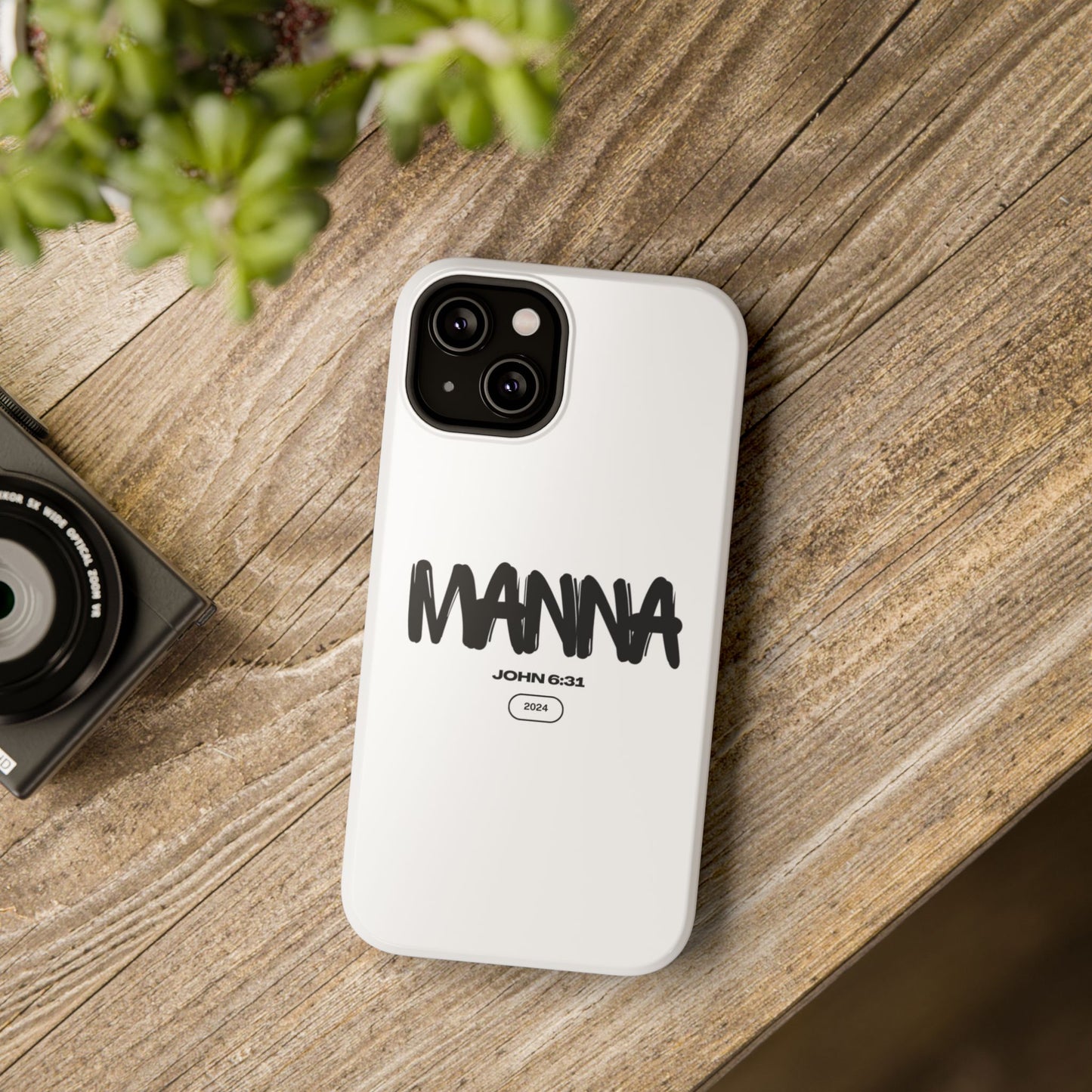 Manna Bible Verse Impact-Resistant Phone Case - Stylish Protection for Faithful Souls