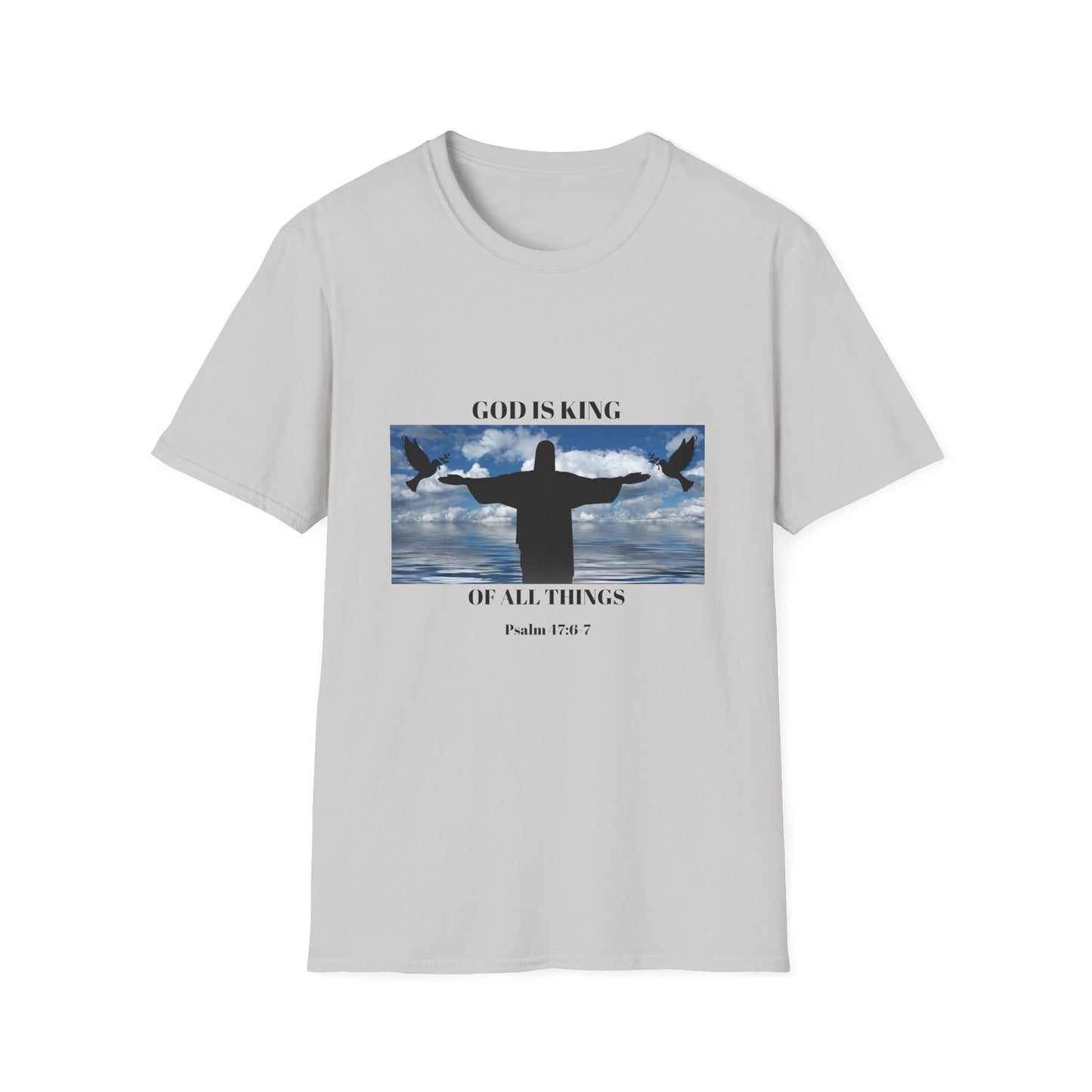 God Is King Unisex Softstyle T-Shirt | Psalm 147:5 | Faith-Inspired Apparel