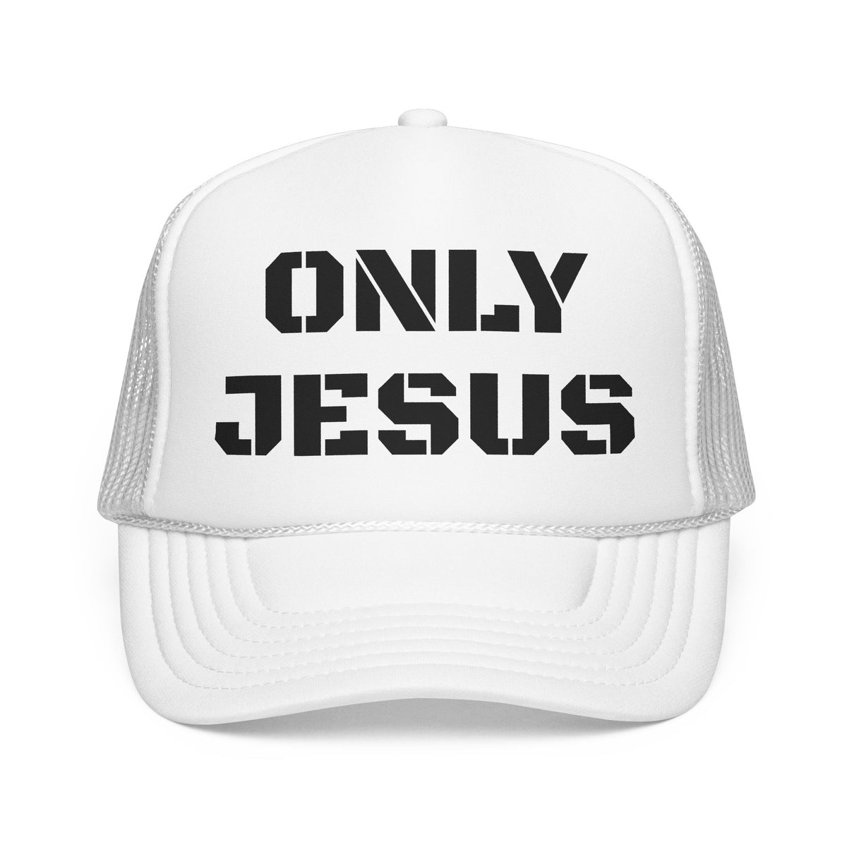Trucker Hat — "Only Jesus" Embroidered Foam Cap