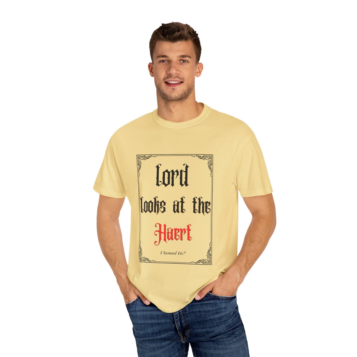 Lord Looks at the Heart Unisex Garment-Dyed T-Shirt