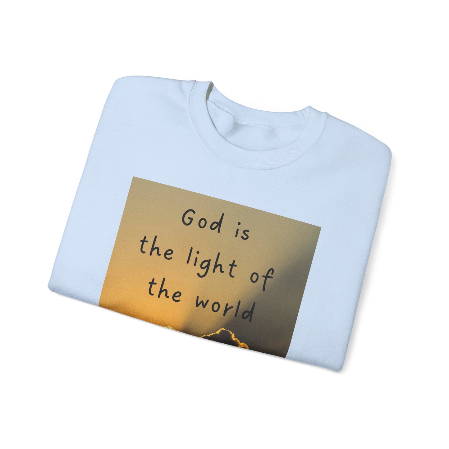 Inspirational Faith & Family Sweatshirt - 'God is the Light of the World' & 'Best Dad Ever'