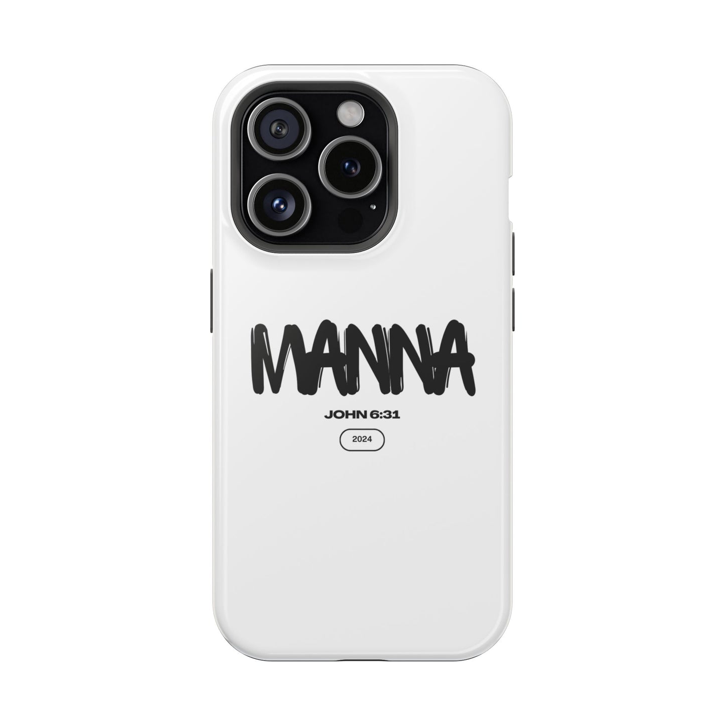 Manna Bible Verse Impact-Resistant Phone Case - Stylish Protection for Faithful Souls