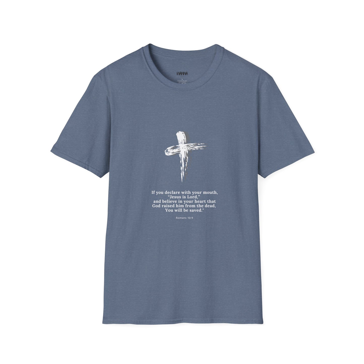 Faith-Inspired Unisex Softstyle T-Shirt - Romans 10:9 Graphic Tee