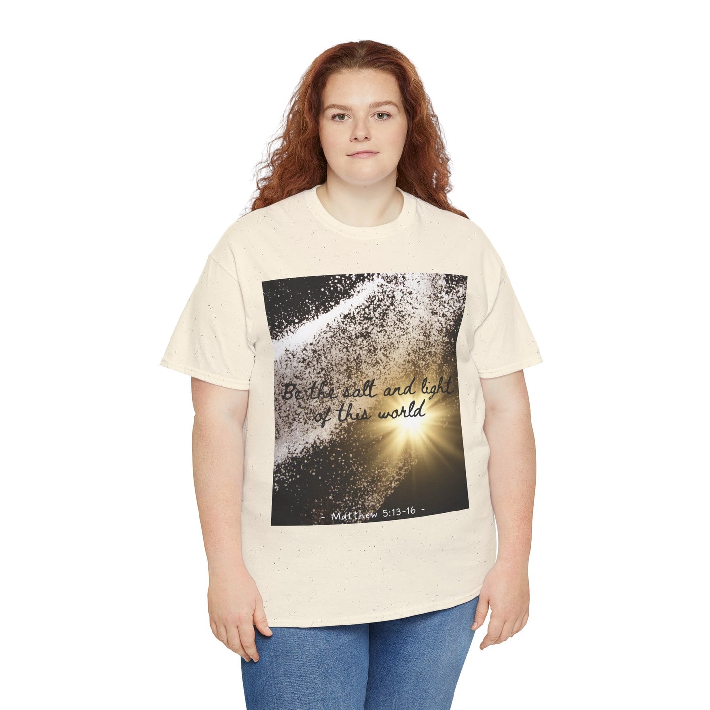 Inspirational Unisex Heavy Cotton Tee - 'Salt and Light of This World'