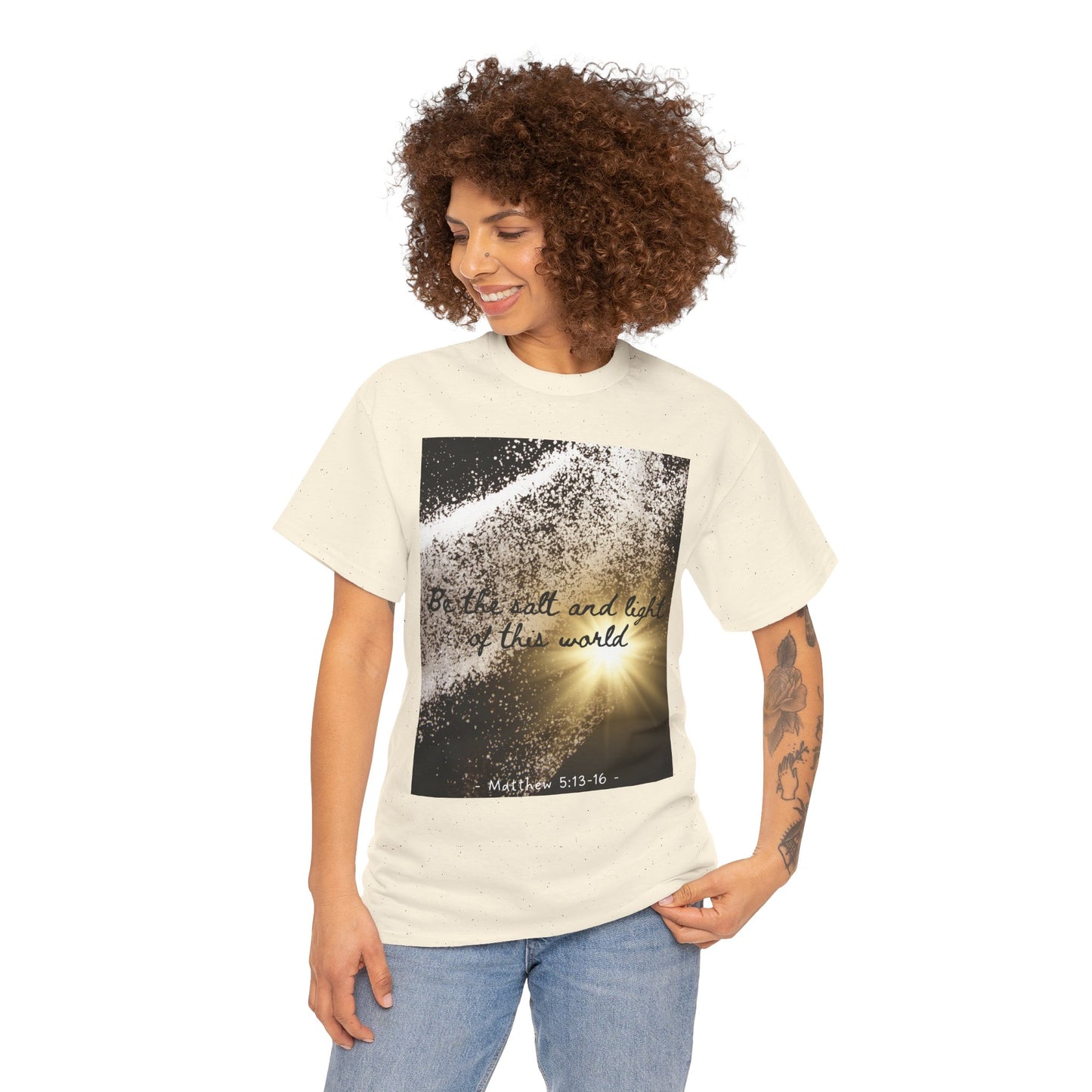 Inspirational Unisex Heavy Cotton Tee - 'Salt and Light of This World'