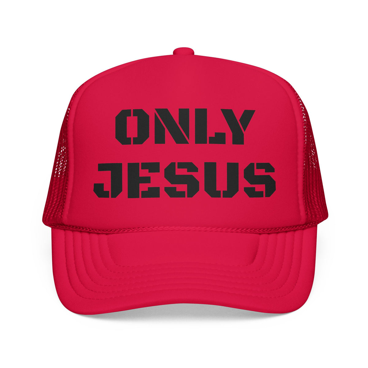 Trucker Hat — "Only Jesus" Embroidered Foam Cap