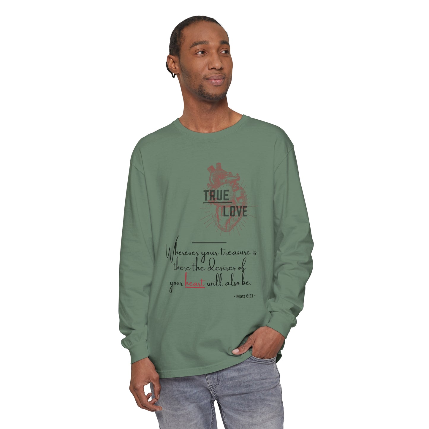 True Love Inspirational Long Sleeve T-Shirt for Heartfelt Connection