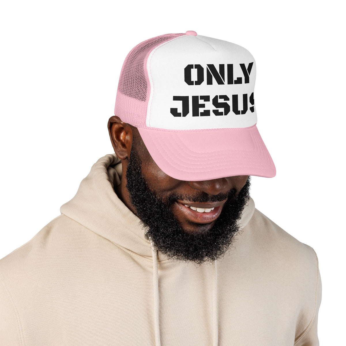 Trucker Hat — "Only Jesus" Embroidered Foam Cap