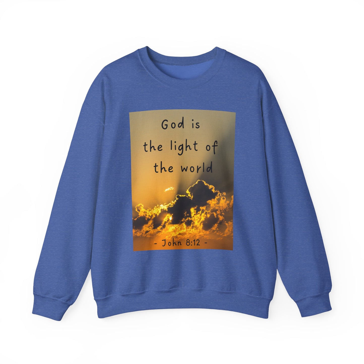 Inspirational Faith & Family Sweatshirt - 'God is the Light of the World' & 'Best Dad Ever'