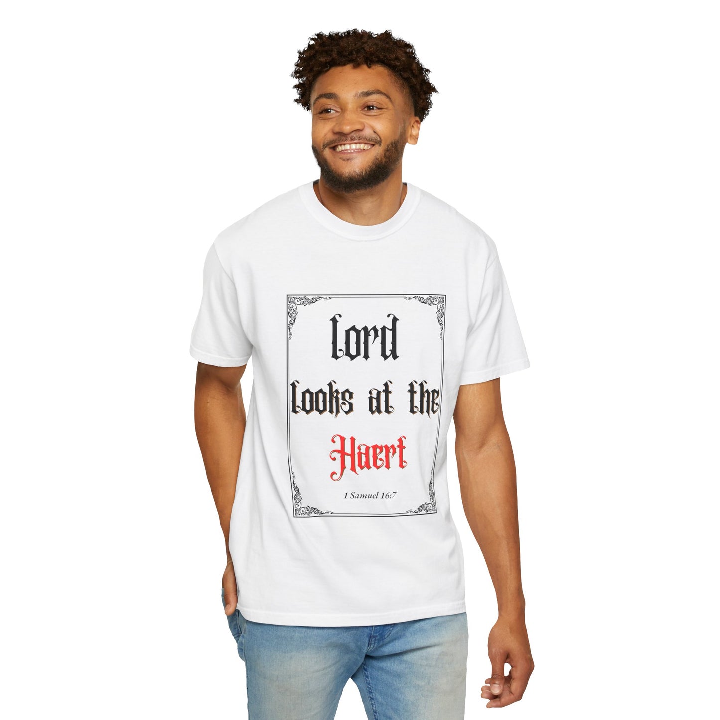 Lord Looks at the Heart Unisex Garment-Dyed T-Shirt