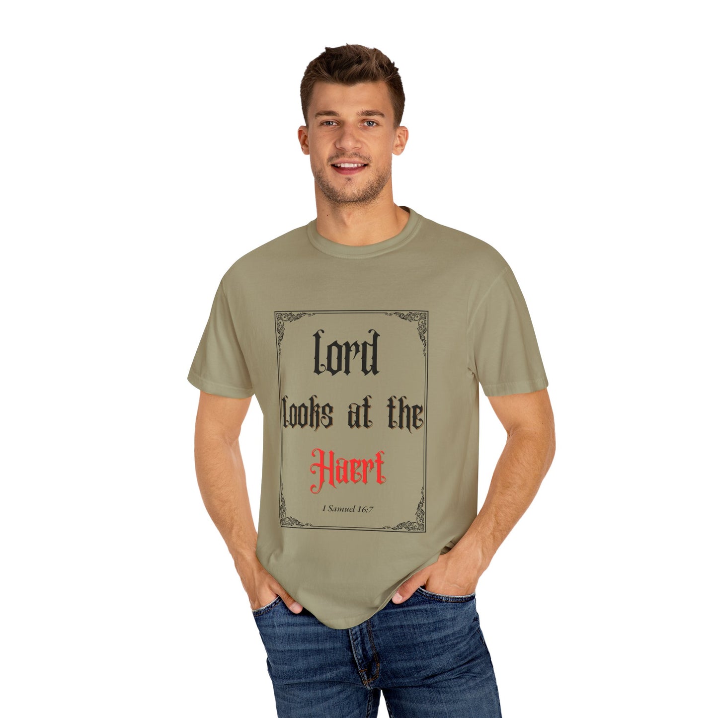 Lord Looks at the Heart Unisex Garment-Dyed T-Shirt