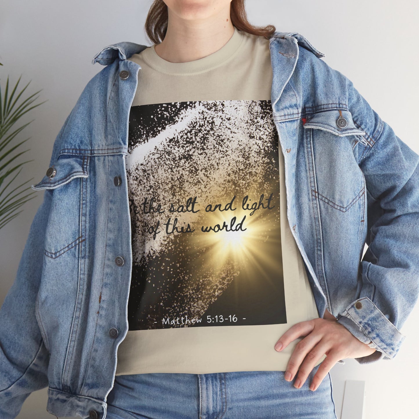 Inspirational Unisex Heavy Cotton Tee - 'Salt and Light of This World'