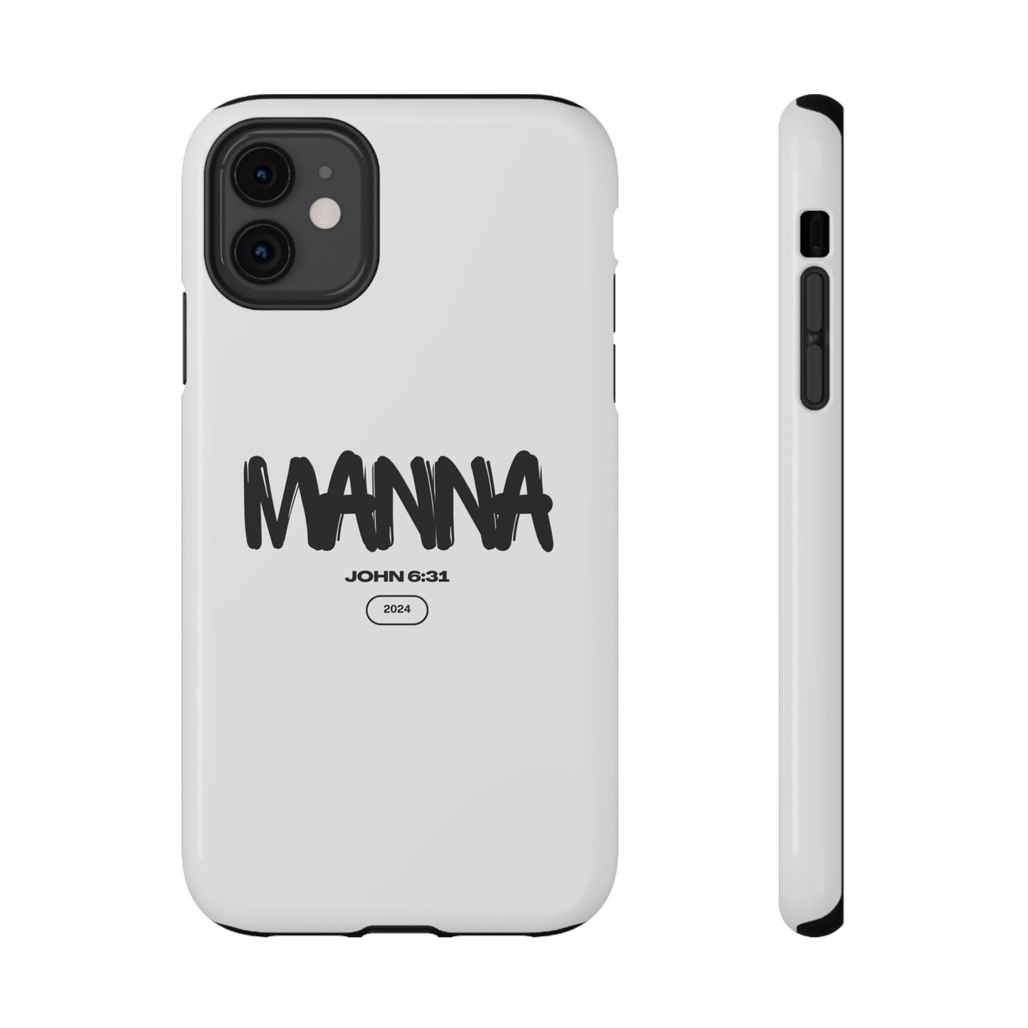 Manna Bible Verse Impact-Resistant Phone Case - Stylish Protection for Faithful Souls