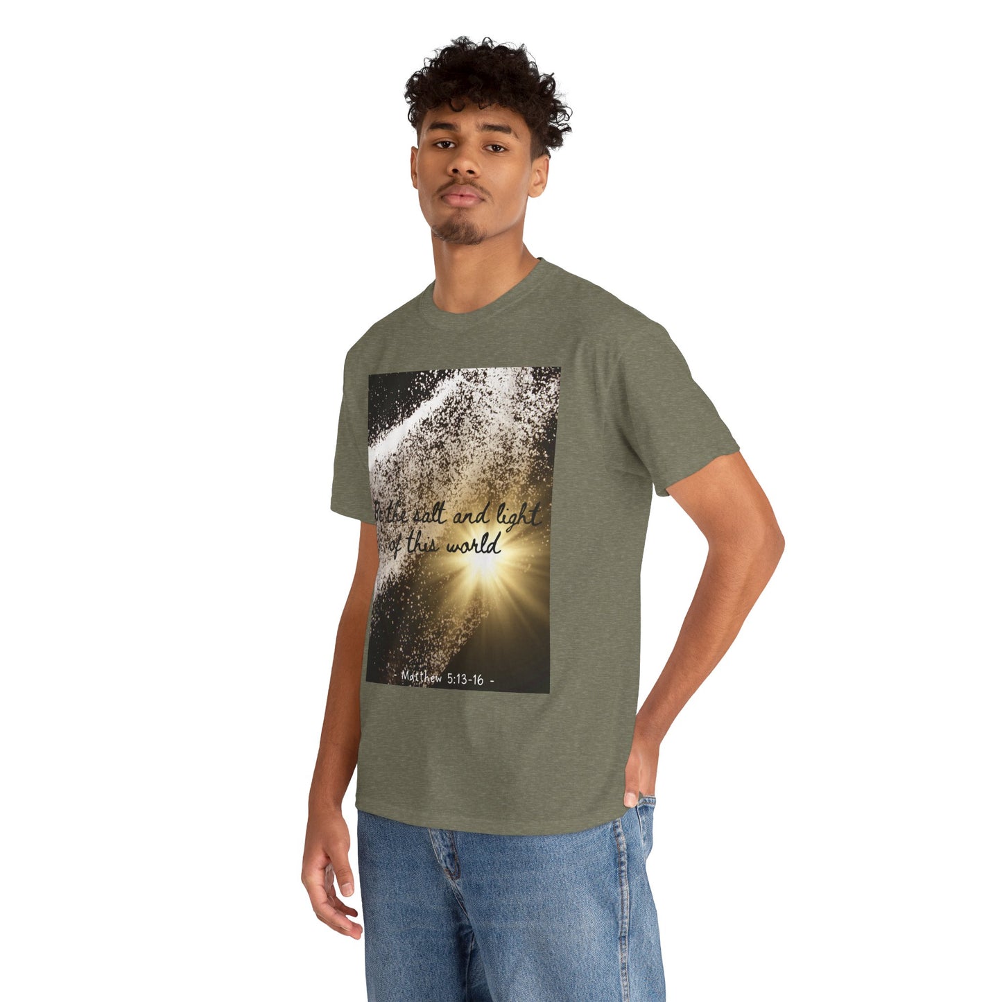 Inspirational Unisex Heavy Cotton Tee - 'Salt and Light of This World'