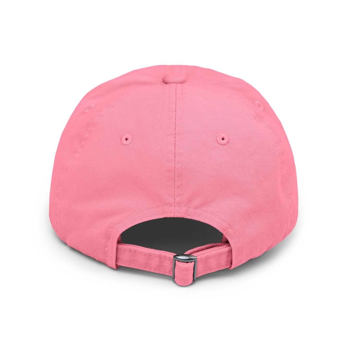 Trendy Unisex Distressed Cap - Manna Graphic Pink Hat for Everyday Style