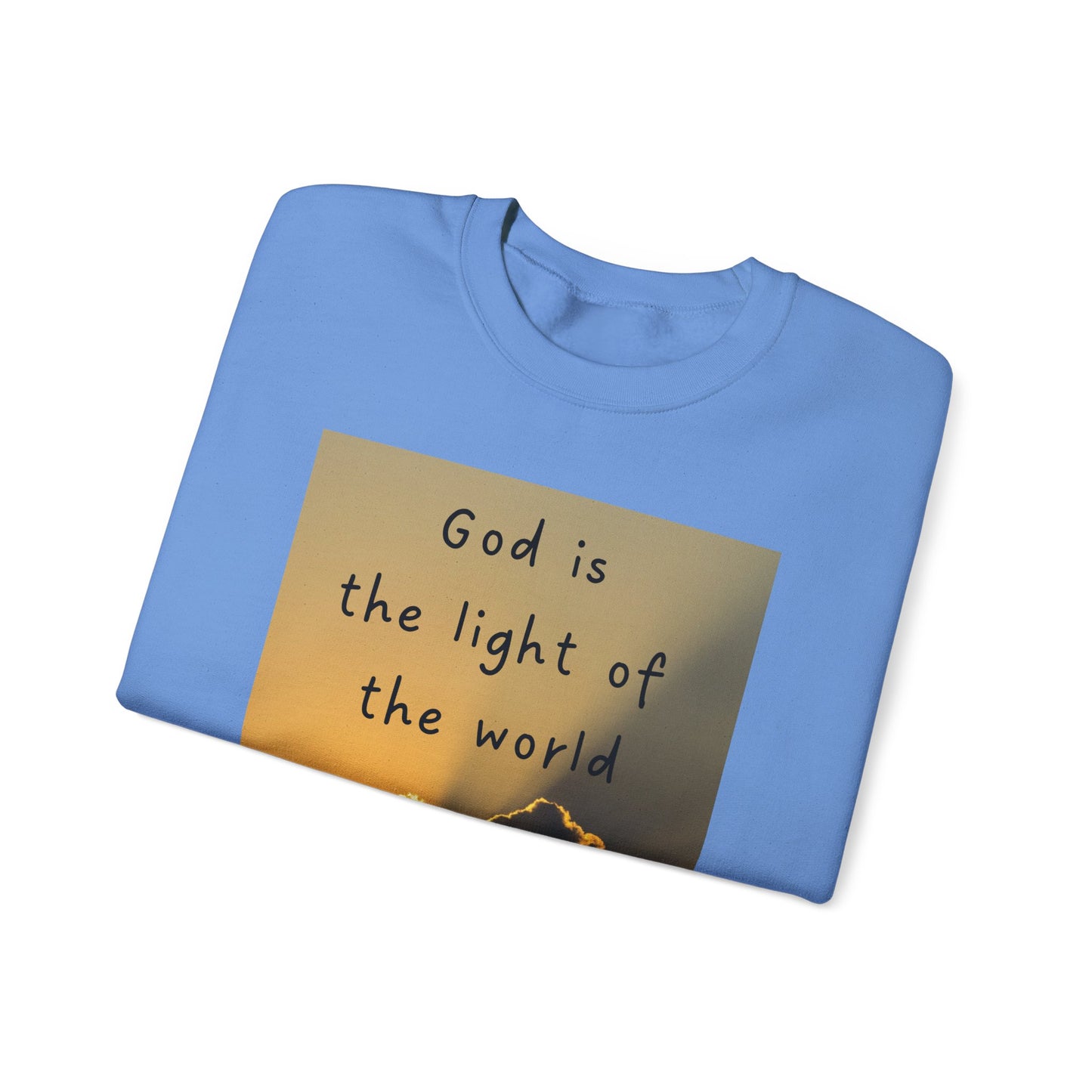 Inspirational Faith & Family Sweatshirt - 'God is the Light of the World' & 'Best Dad Ever'