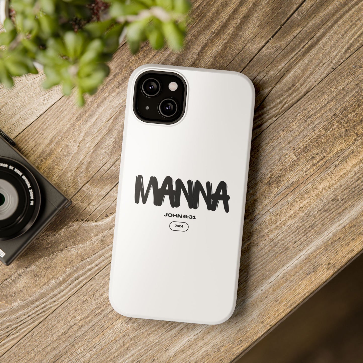 Manna Bible Verse Impact-Resistant Phone Case - Stylish Protection for Faithful Souls