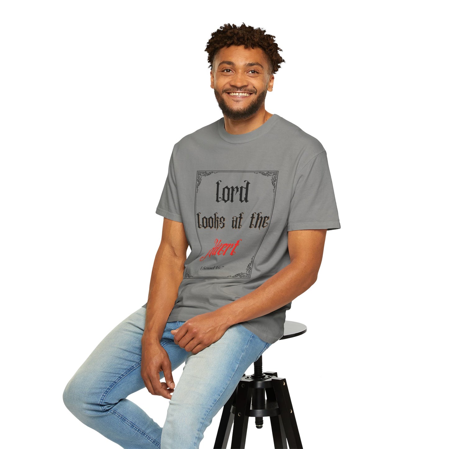 Lord Looks at the Heart Unisex Garment-Dyed T-Shirt