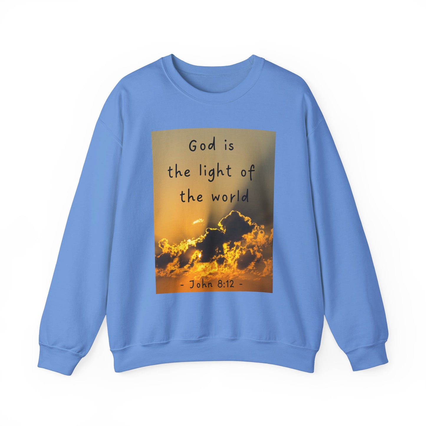 Inspirational Faith & Family Sweatshirt - 'God is the Light of the World' & 'Best Dad Ever'