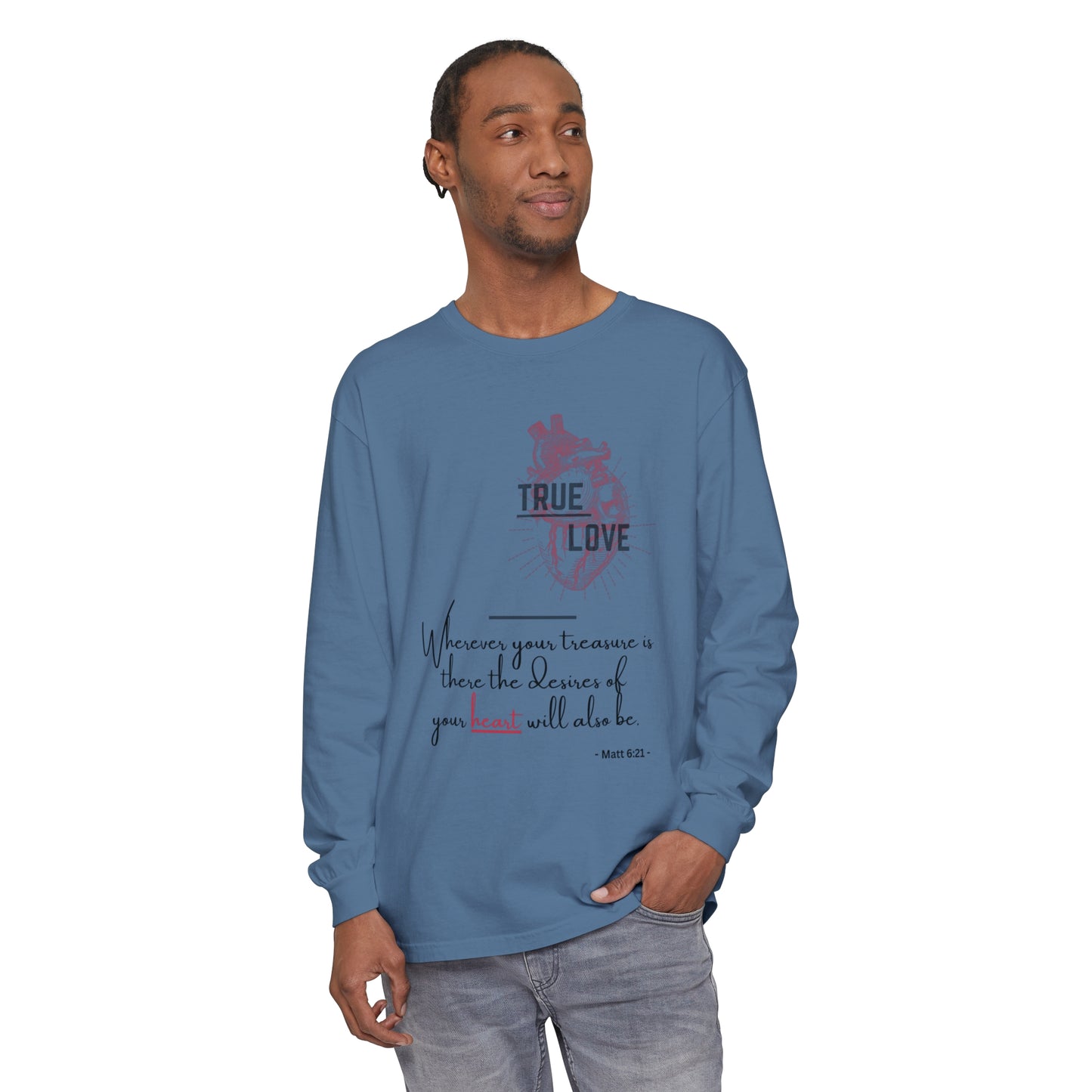 True Love Inspirational Long Sleeve T-Shirt for Heartfelt Connection