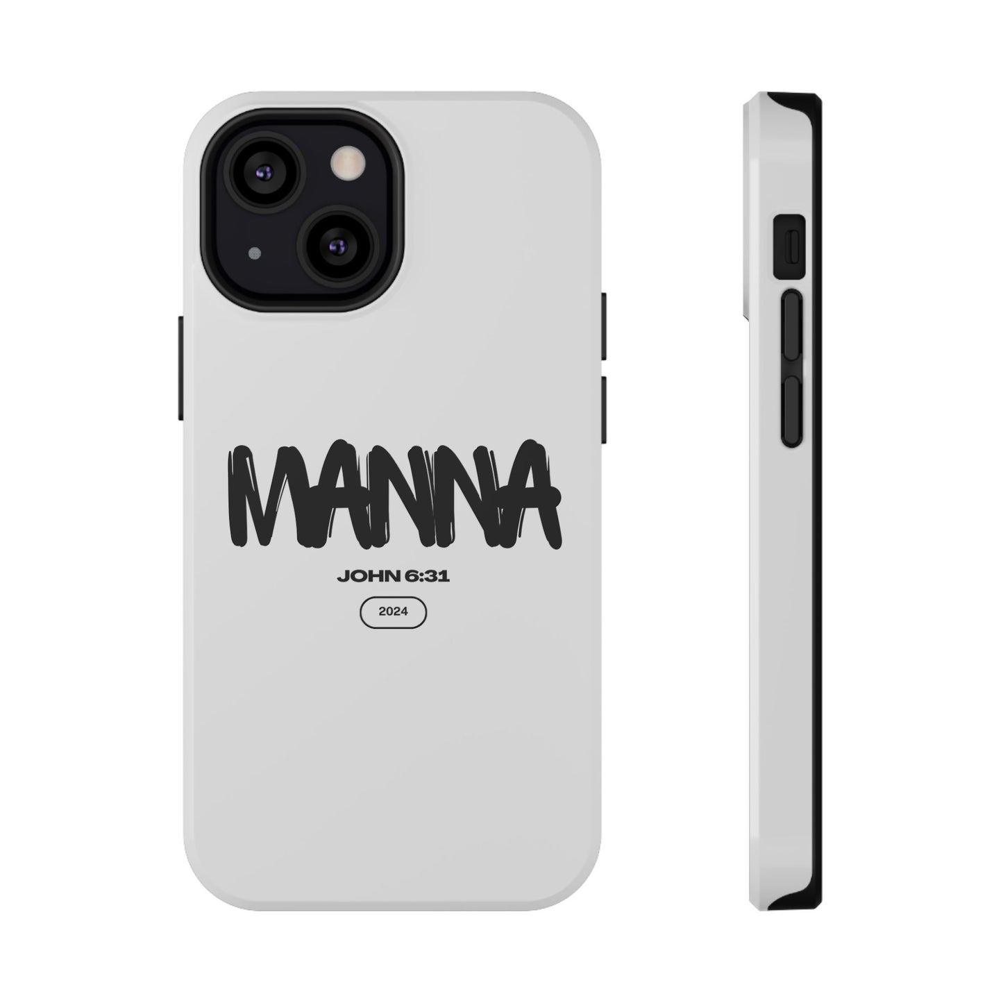 Manna Bible Verse Impact-Resistant Phone Case - Stylish Protection for Faithful Souls