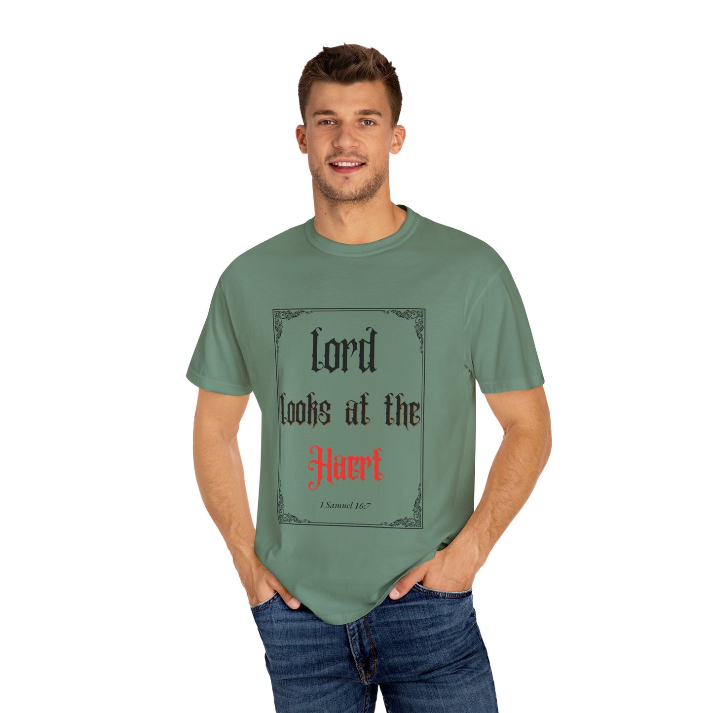 Lord Looks at the Heart Unisex Garment-Dyed T-Shirt