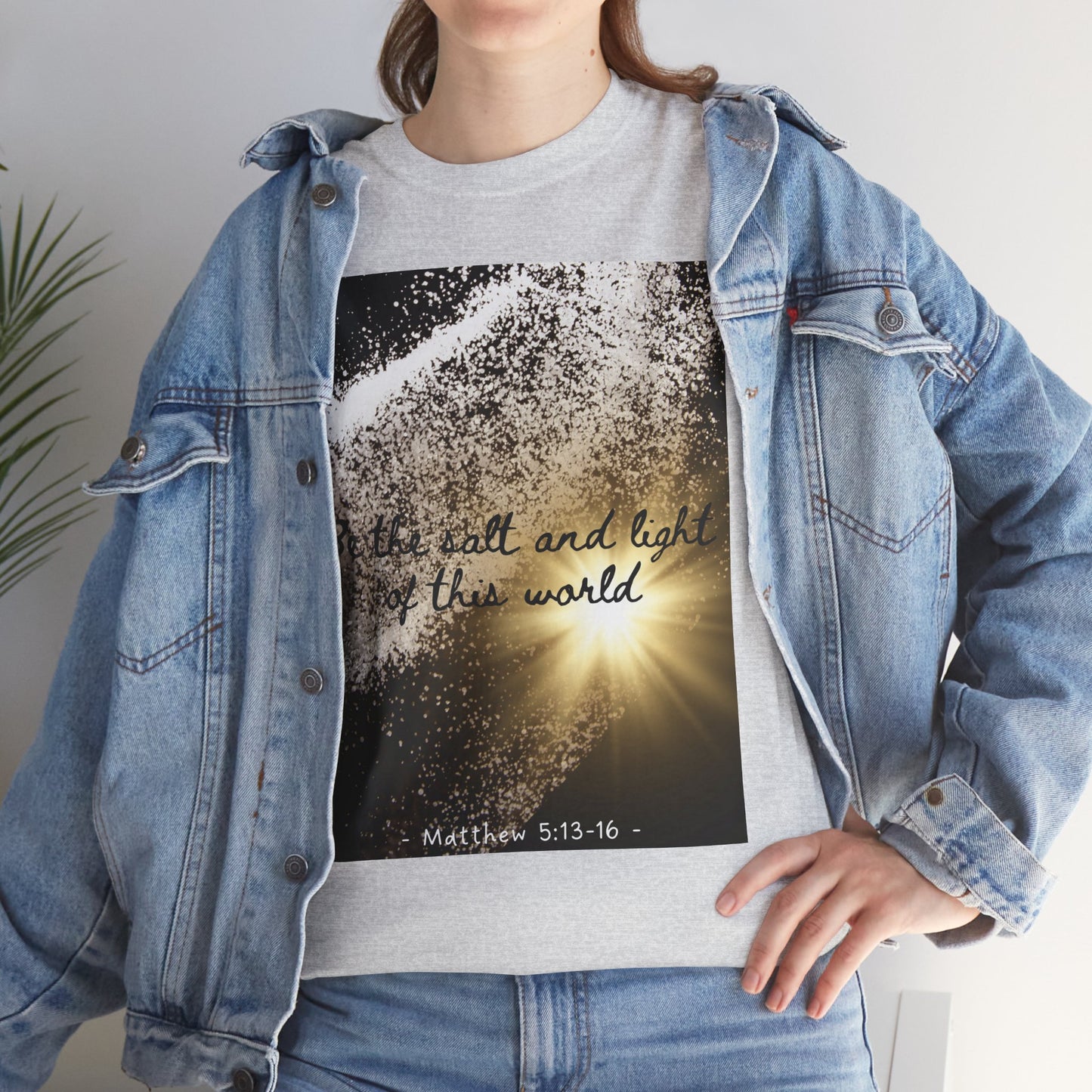 Inspirational Unisex Heavy Cotton Tee - 'Salt and Light of This World'